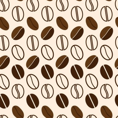 Kahve çekirdekleri sorunsuz doku. Düzenlenebilir ve tasarım uygun vektör.
