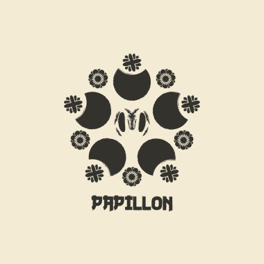  Logo tasarım şablonu oryantal tarzı. İş için etnik dini logo. Japonca, Çince ve diğer Doğu süsleme. 