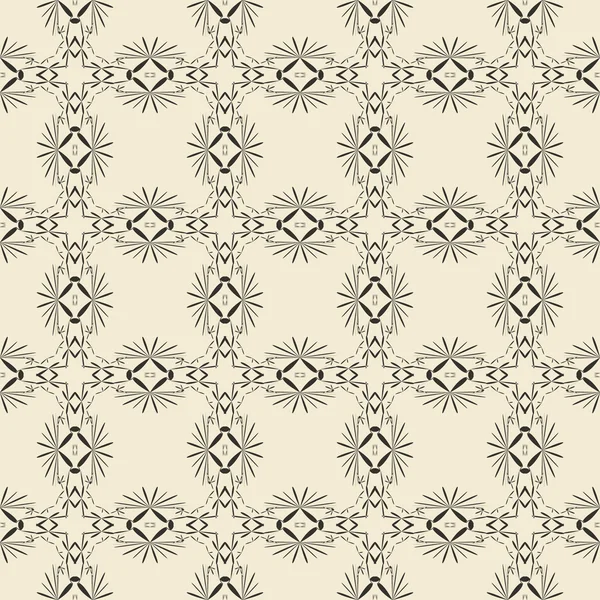 Modello geometrico ornamento senza cuciture. Modello di design monocromatico sfondo senza soluzione di continuità. Motivo rotondo, poligonale e grunge trama infinita . — Vettoriale Stock