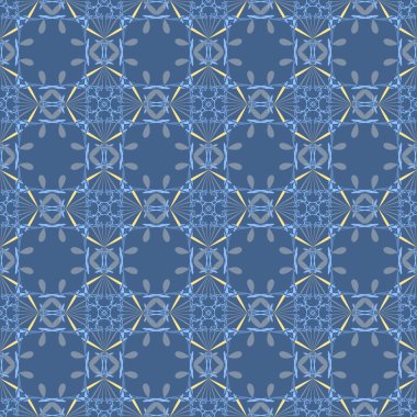 Geometrik süsleme seamless modeli. Tekstil tasarım şablonu sorunsuz arka plan. Yuvarlak, poligonal ve doku motifi sonsuz. 