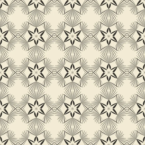 Geometrische ornament naadloze patroon. Monochrome ontwerpsjabloon naadloze achtergrond. Ronde, veelhoekige en grunge motief eindeloze textuur. — Stockvector