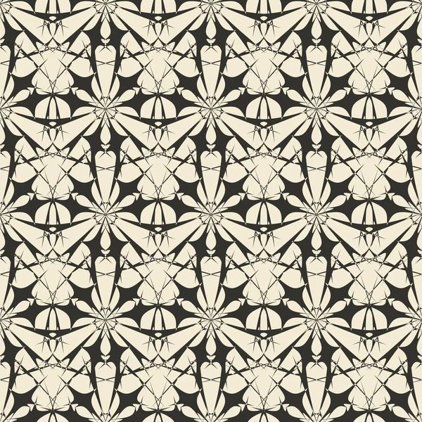 Geometrische ornament naadloze patroon. Monochrome ontwerpsjabloon naadloze achtergrond. Ronde, veelhoekige en grunge motief eindeloze textuur. — Stockvector