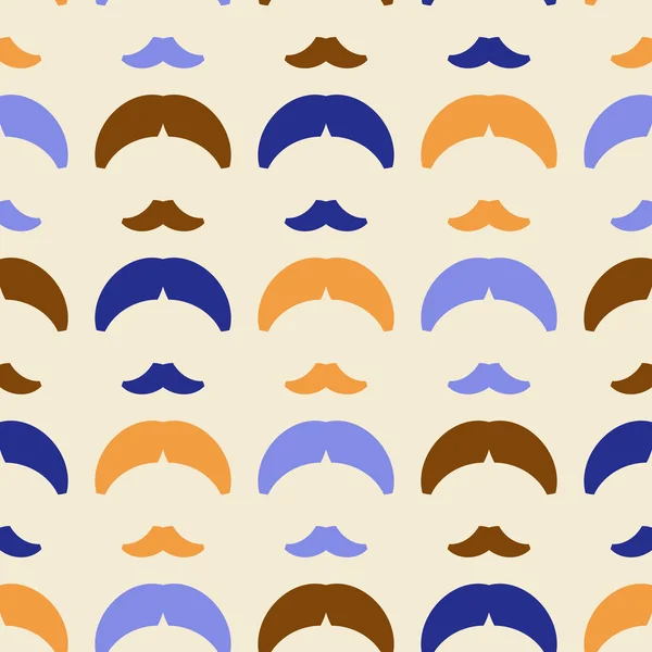 Mustache and hairstyle ornament seamless pattern.  Textile design template seamless background. Retro motif endless texture. — Stock Vector