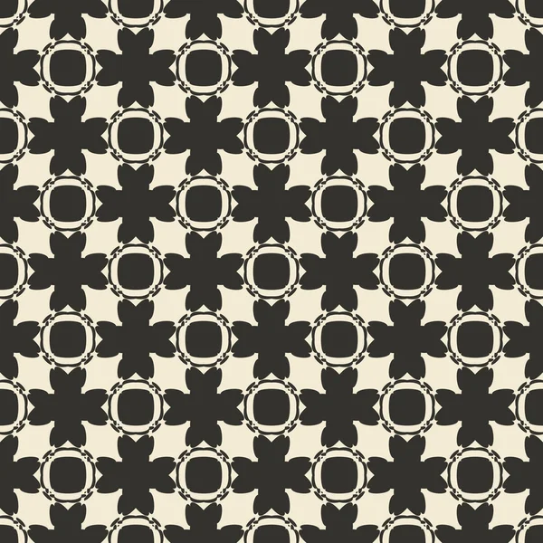 Geometric ornament seamless pattern.  Textile design template seamless background. Round, polygonal and grunge motif endless texture. Monochrome  vector illustration. — Stock Vector