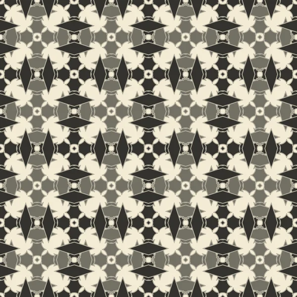 Geometrische sieraad naadloze patroon. Textiel ontwerp sjabloon naadloze achtergrond. Ronde, veelhoekige en grunge motief eindeloze textuur. — Stockvector