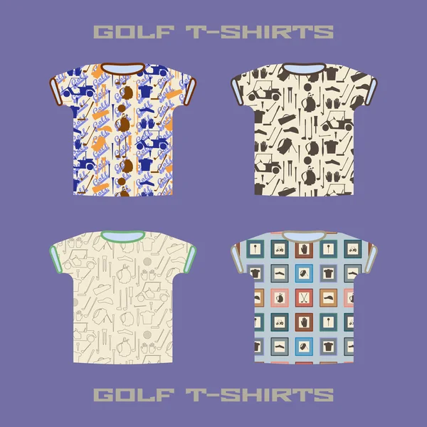 Golf t-shirt mall vektor illustration. — Stock vektor