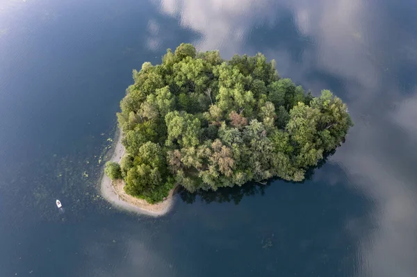 Luftaufnahme Einer Insel Wasser — Stockfoto