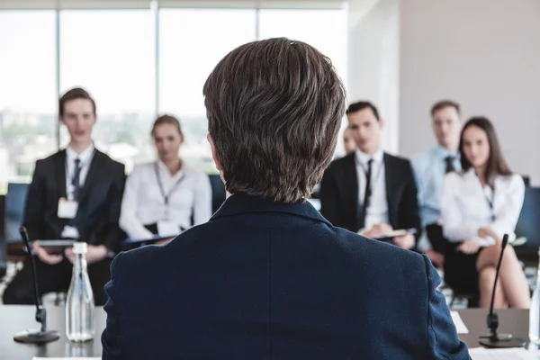 Relatore alla conferenza — Foto Stock