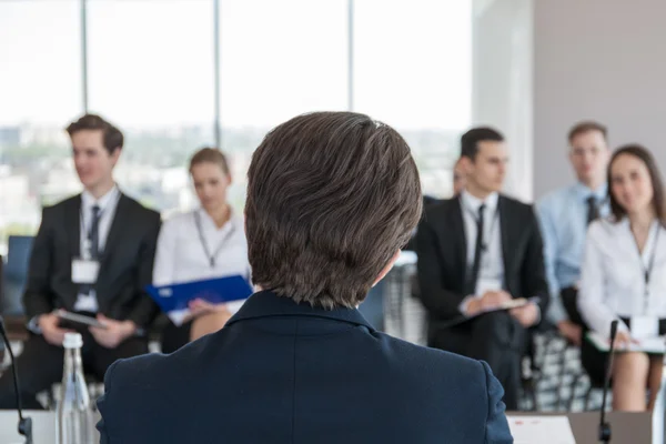 Előadó a konferencián — Stock Fotó