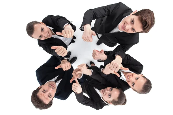 Gente de negocios mostrando pulgares hacia arriba —  Fotos de Stock