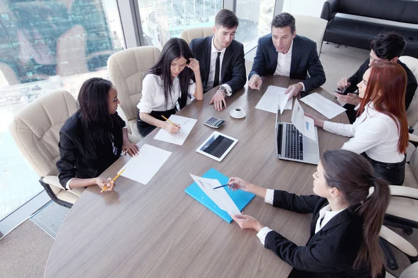 Business meeting of diverse people around the table — Stock Photo, Image