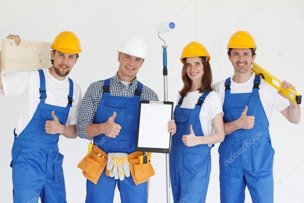 Team of workers