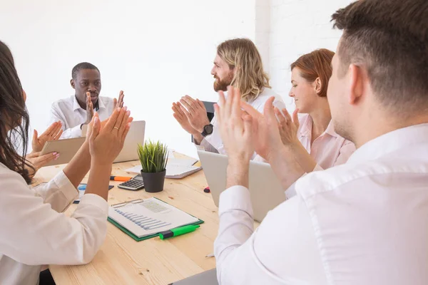 Business People Applause Meeting Office Success Cooperation Concept — Stock Photo, Image