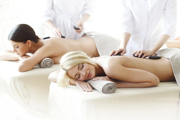 Two women getting massage — Stock Photo, Image