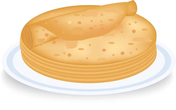 Tortitas puestas por una pila — Vector de stock