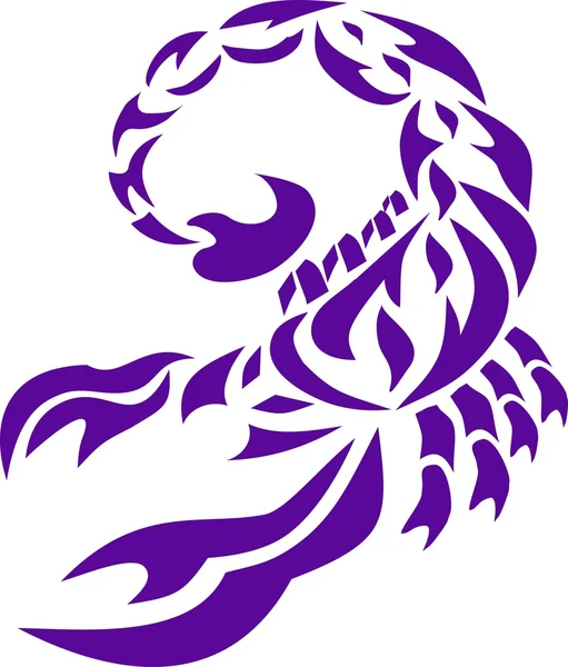 Фиолетовый вектор скорпиона — стоковый вектор