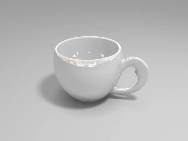 Cup från en vit porslin — Stockfoto