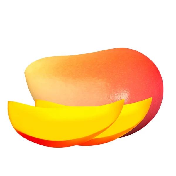 Mango, söt frukt, gul massa — Stockfoto