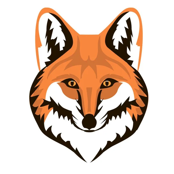 Fuchsmaske Maulkorbvektor Raubtier Fuchs Logo Tierzeichnung Aufkleber Mit Einem Bild — Stockvektor