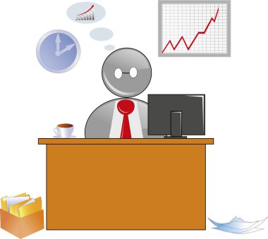 Kişi bir masanın arkasında adam işadamı İnşaat