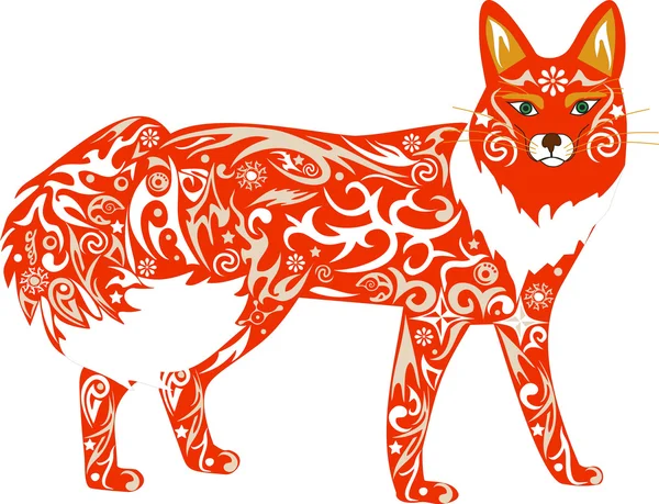 Fox bir örnek, bir hayvan portakal,