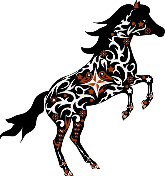 Кінь чорний екран ілюстрація — стоковий вектор
