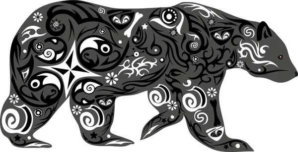 Bear the darkly gray vector — Stock Vector