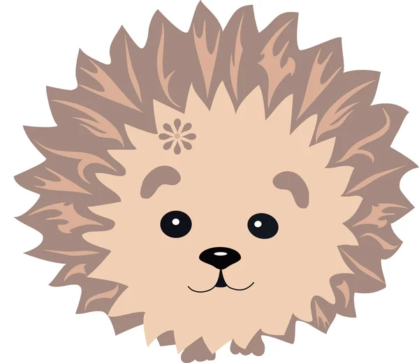 Hedgehog beige vector — Stock Vector