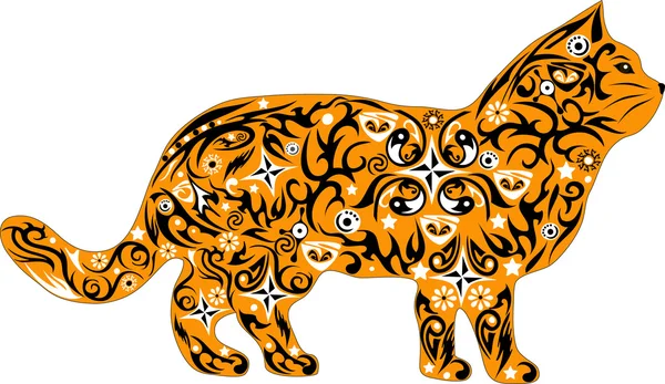 Γάτα πορτοκαλί διάνυσμα — Διανυσματικό Αρχείο