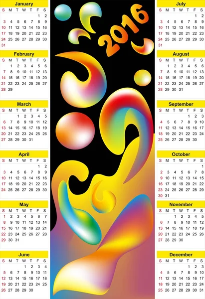 Color calendar vector — Stock Vector