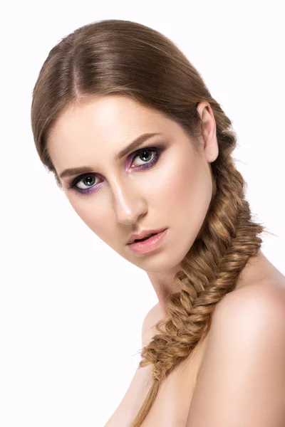 örgü ile güzel bir kadın