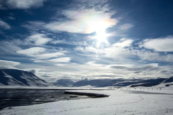 Kuzey Kutbu Güney Spitsbergen kışın — Stok fotoğraf