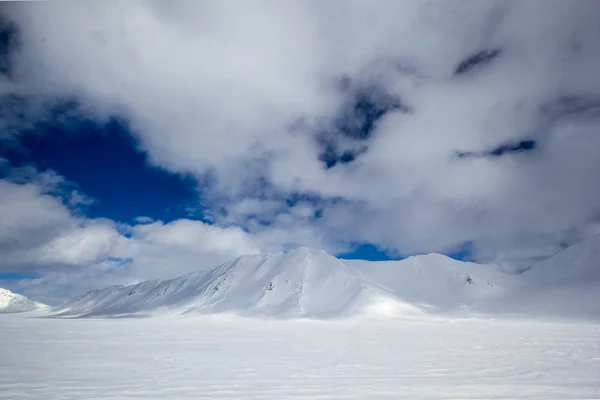 Arctische Winterspelen in Zuid-Spitsbergen Rechtenvrije Stockfoto's