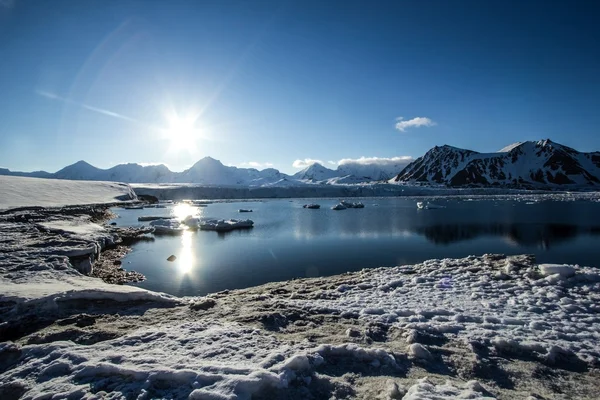 Primavera artica nel sud Spitsbergen — Foto Stock