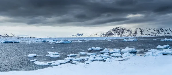 Arktyczny wiosna w Spitsbergen. — Zdjęcie stockowe