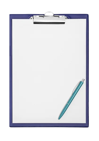 Folder with a sheet and pen. — Stock Photo, Image