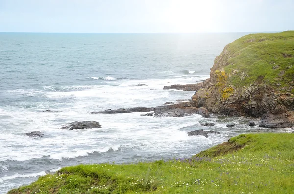 Seacoast with cliffs. Royalty Free Stock Images