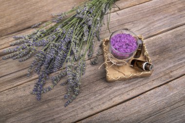 Lavanta ve deniz tuz. Natürmort.