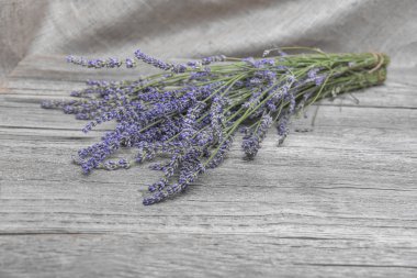 Lavanta ahşap kurullarında.