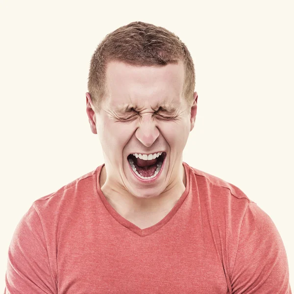Angry man screaming. — Stock Photo, Image