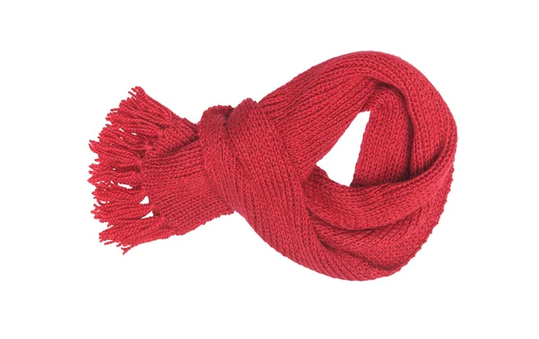 Roter Schal auf weißem Hintergrund. — Stockfoto