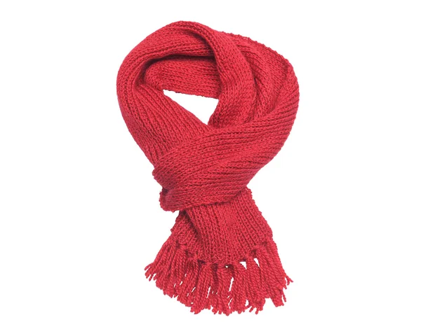 Foulard rouge sur fond blanc . — Photo