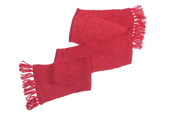 Rode sjaal op een witte achtergrond. — Stockfoto
