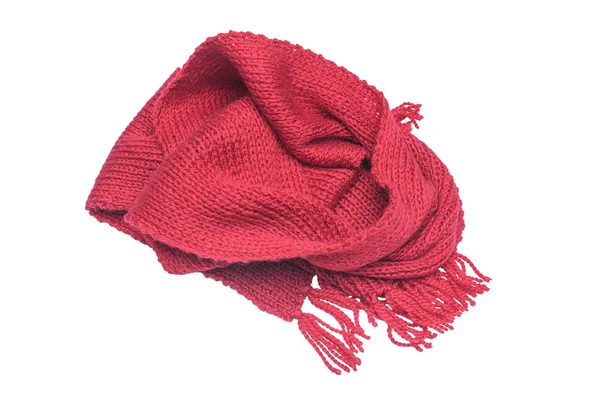 Foulard rouge sur fond blanc . — Photo