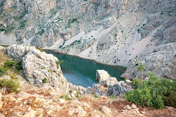 Vista Desfiladeiro Rio Zrmanja Croácia — Fotografia de Stock