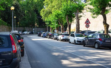 Hırvatistan 'ın Zadar kentinde sokak parkı.