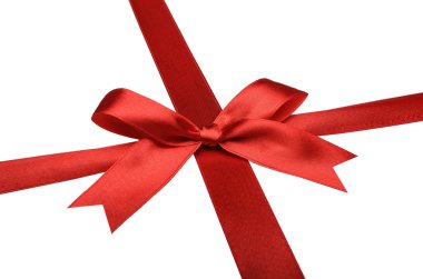 parlak kırmızı saten kurdele 