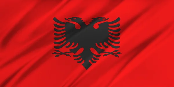 Flaga Albanii — Zdjęcie stockowe
