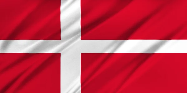 Danmarks flagg – stockfoto