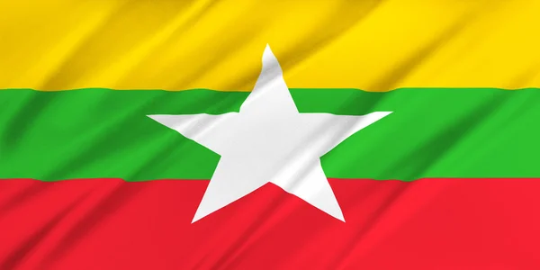国旗的缅甸 — 图库照片